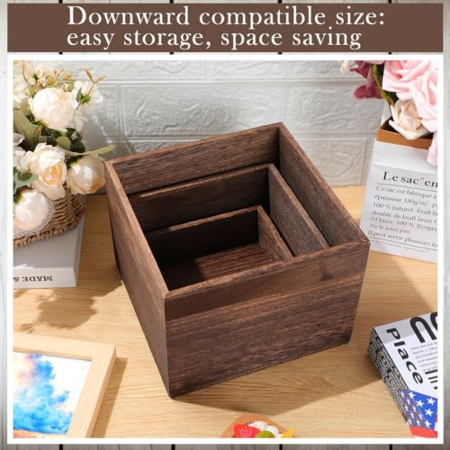 6 Pcs Wood Display Risers Rust – обзор и цена Display Risers Set