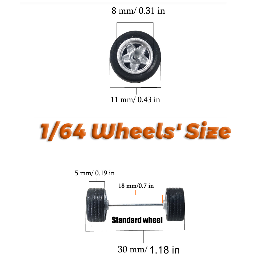 1/64 Wheels with Fixed Black R – обзор и цена Die Cast Car 1 64