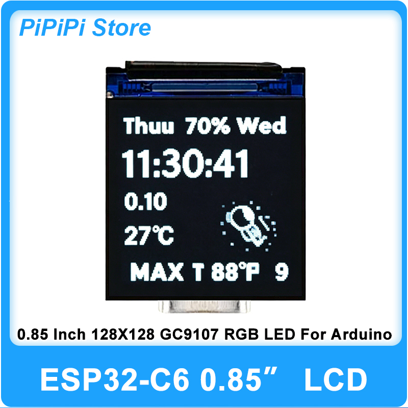 ESP32 C6 0.85 Inch 128X128 IPS – обзор и цена Graded Card Display