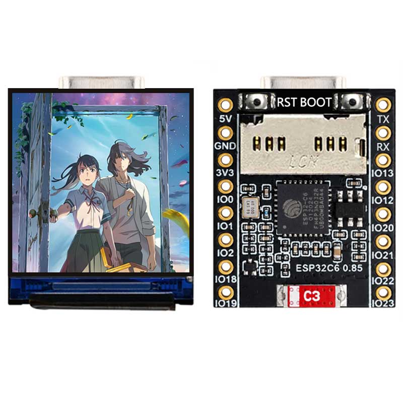 ESP32 C6 0.85 Inch 128X128 IPS – обзор и цена Graded Card Display