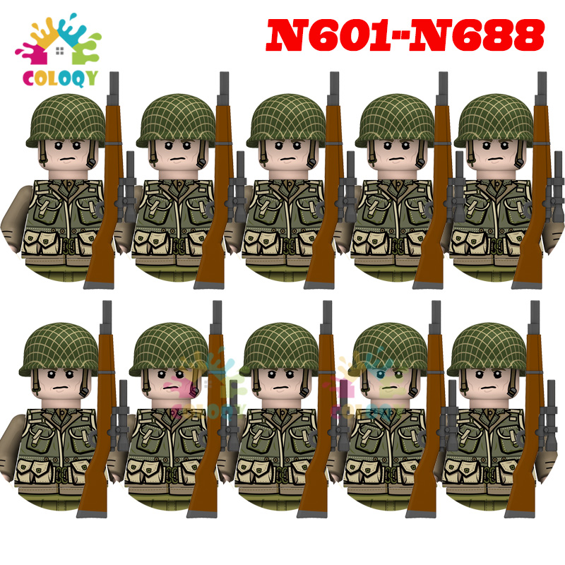 Kids Toys WW2 10pcs/set N601-N – обзор и цена Lego Minifigure Holder