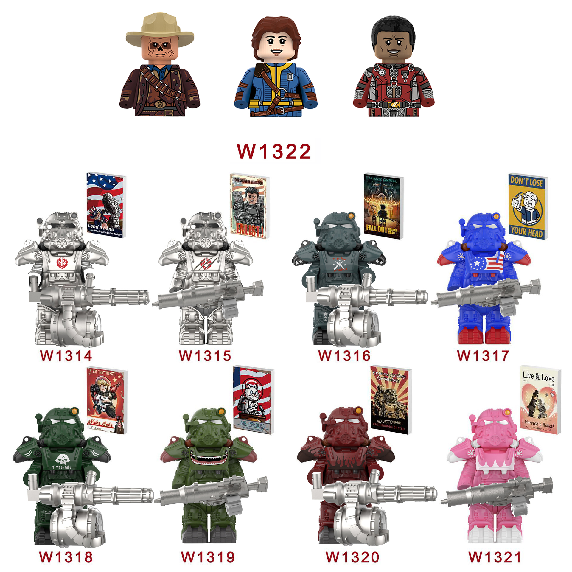 New BoS Game T60 Power Armor A – обзор и цена Lego Minifigure Holder