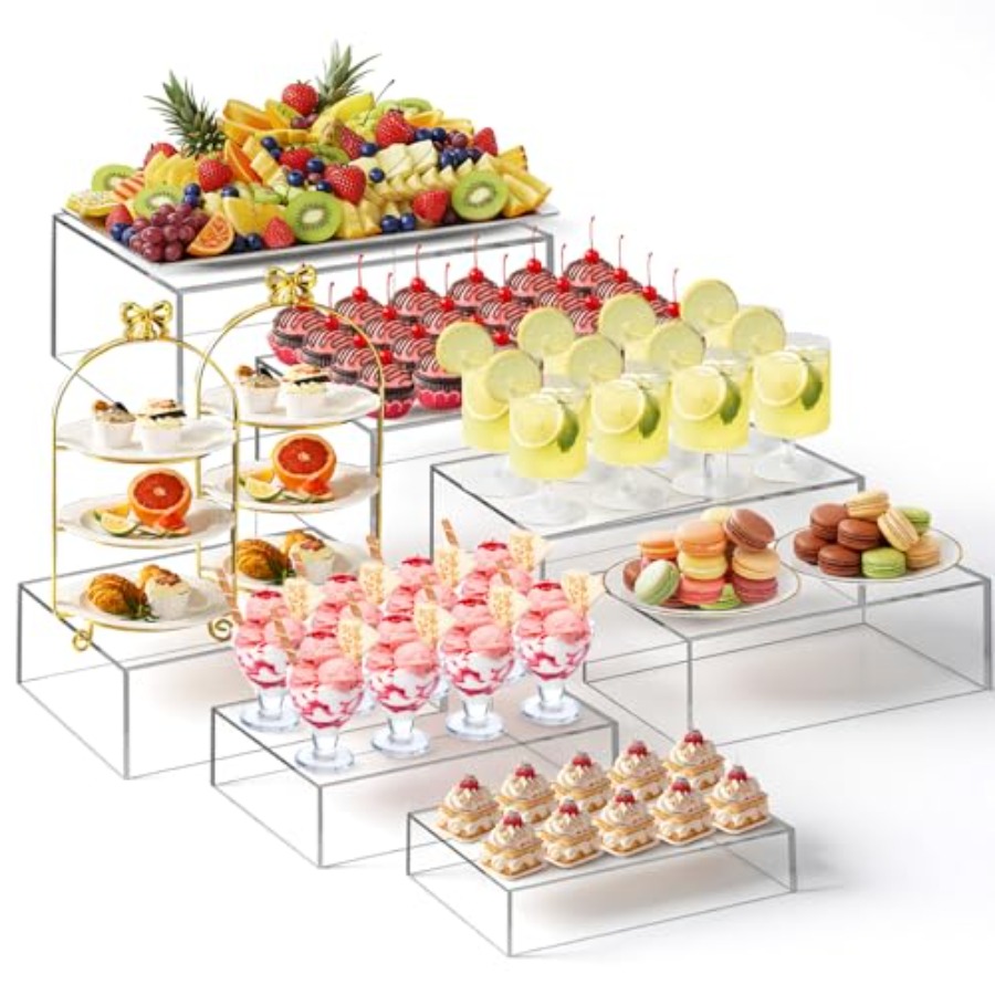 7 Pcs Extra Large Buffet Riser – обзор и цена Display Risers Set