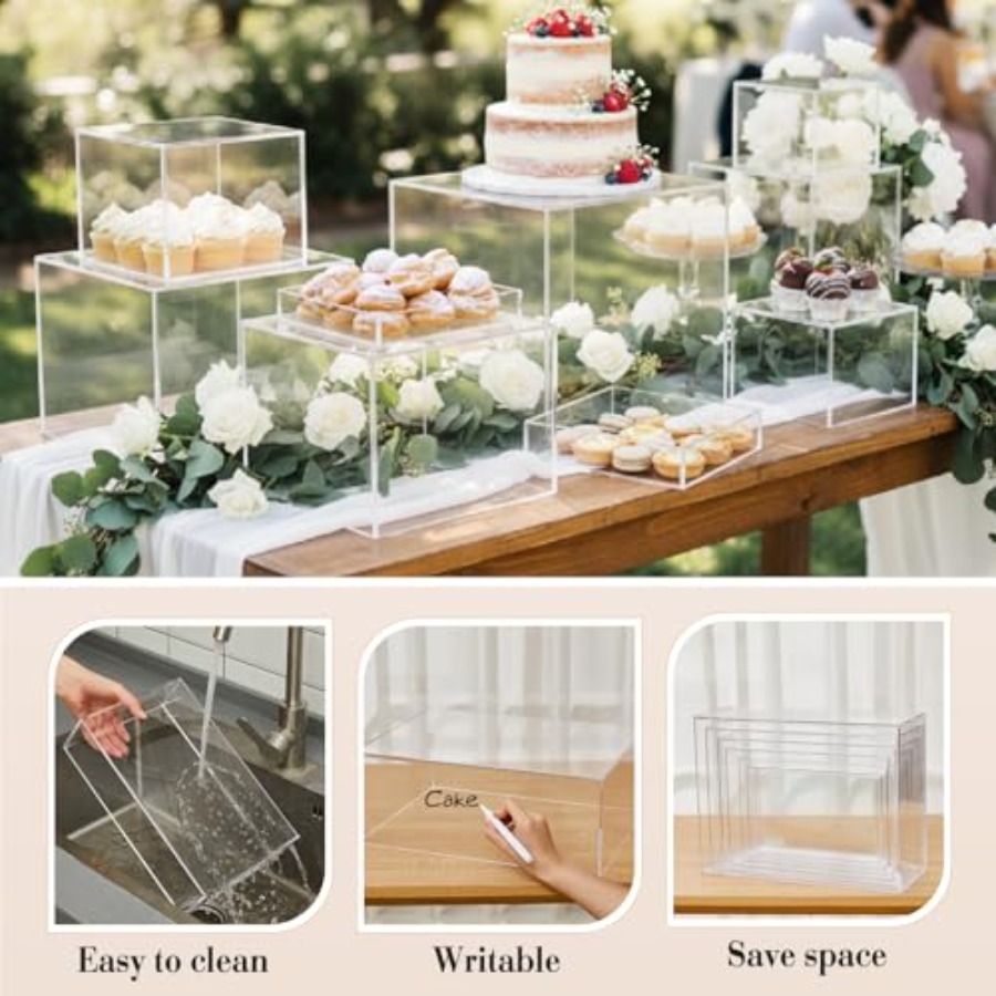 7 Pcs Extra Large Buffet Riser – обзор и цена Display Risers Set