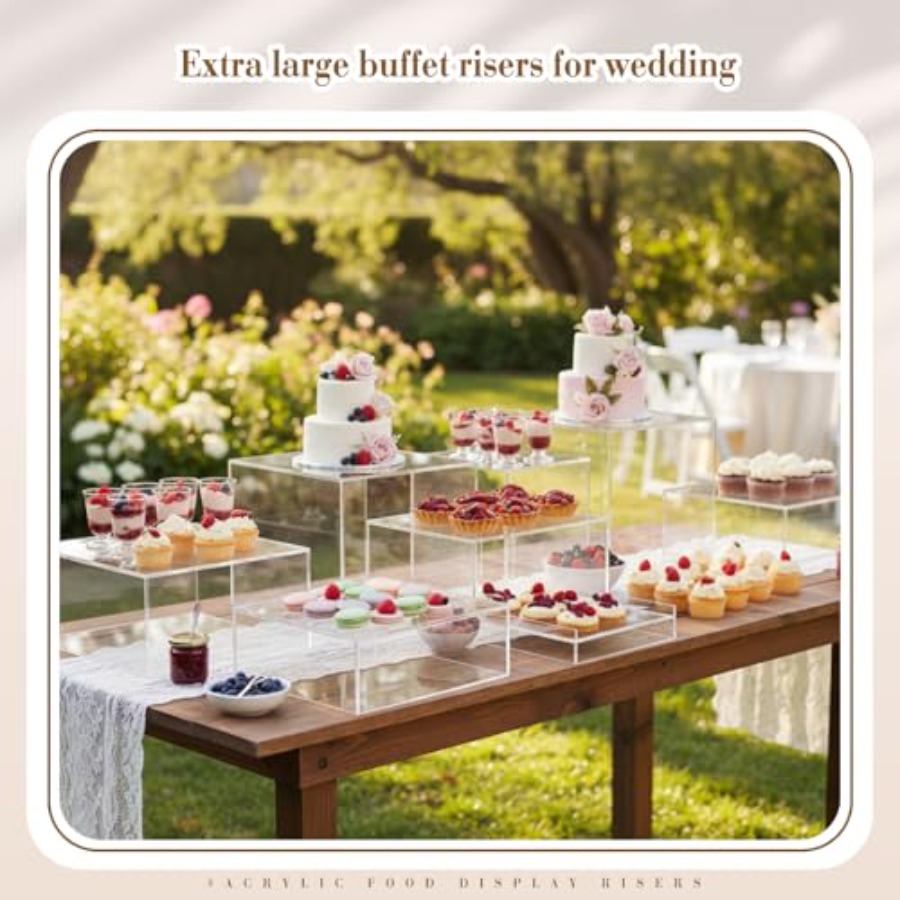 7 Pcs Extra Large Buffet Riser – обзор и цена Display Risers Set