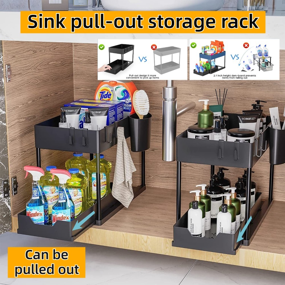 2-Tier Pull Out Under Sink Org – обзор и цена Pop Display Shelf