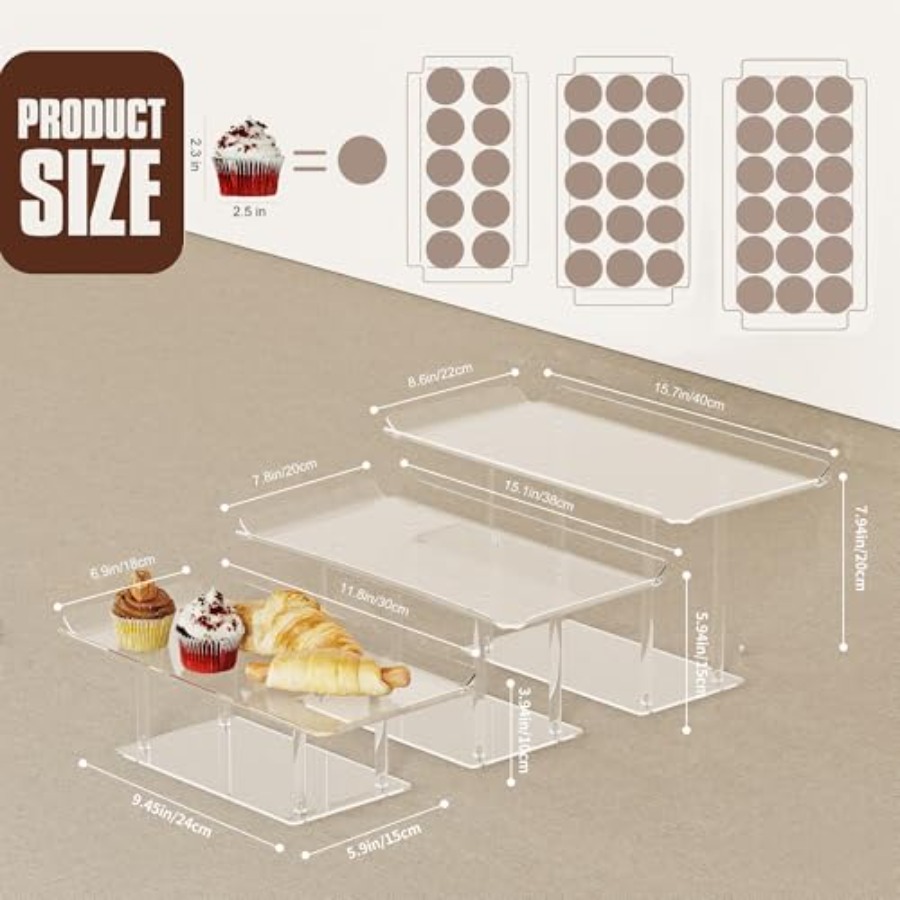 3 Pack Dessert Table Display S – обзор и цена Display Risers Set