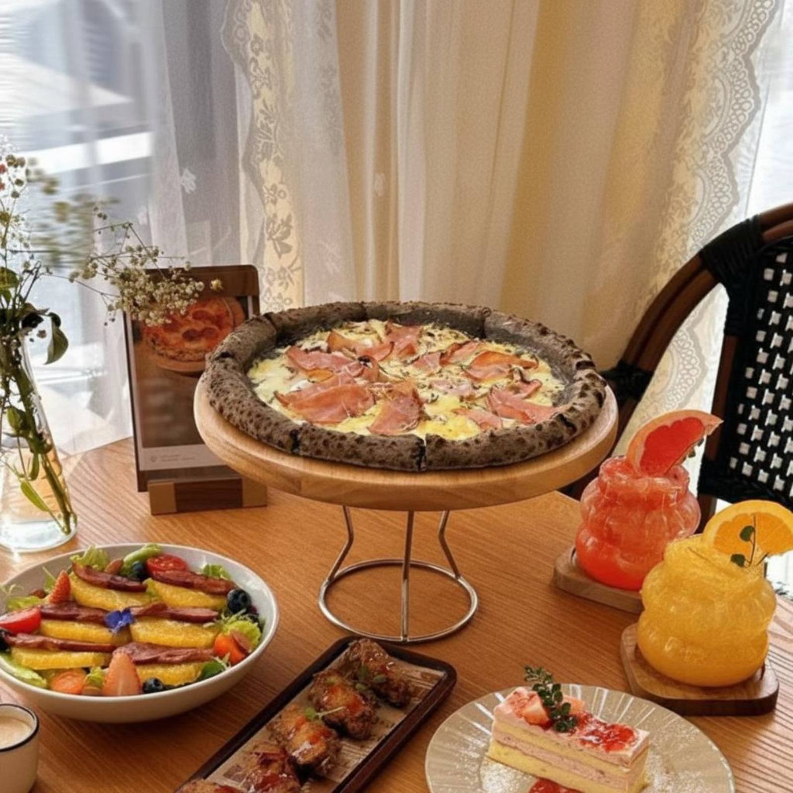 Pizza Stand Retro Design Round – обзор и цена Display Risers Set