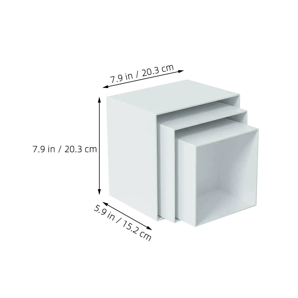 6Pcs Minimalist White Plastic  – обзор и цена Display Risers Set