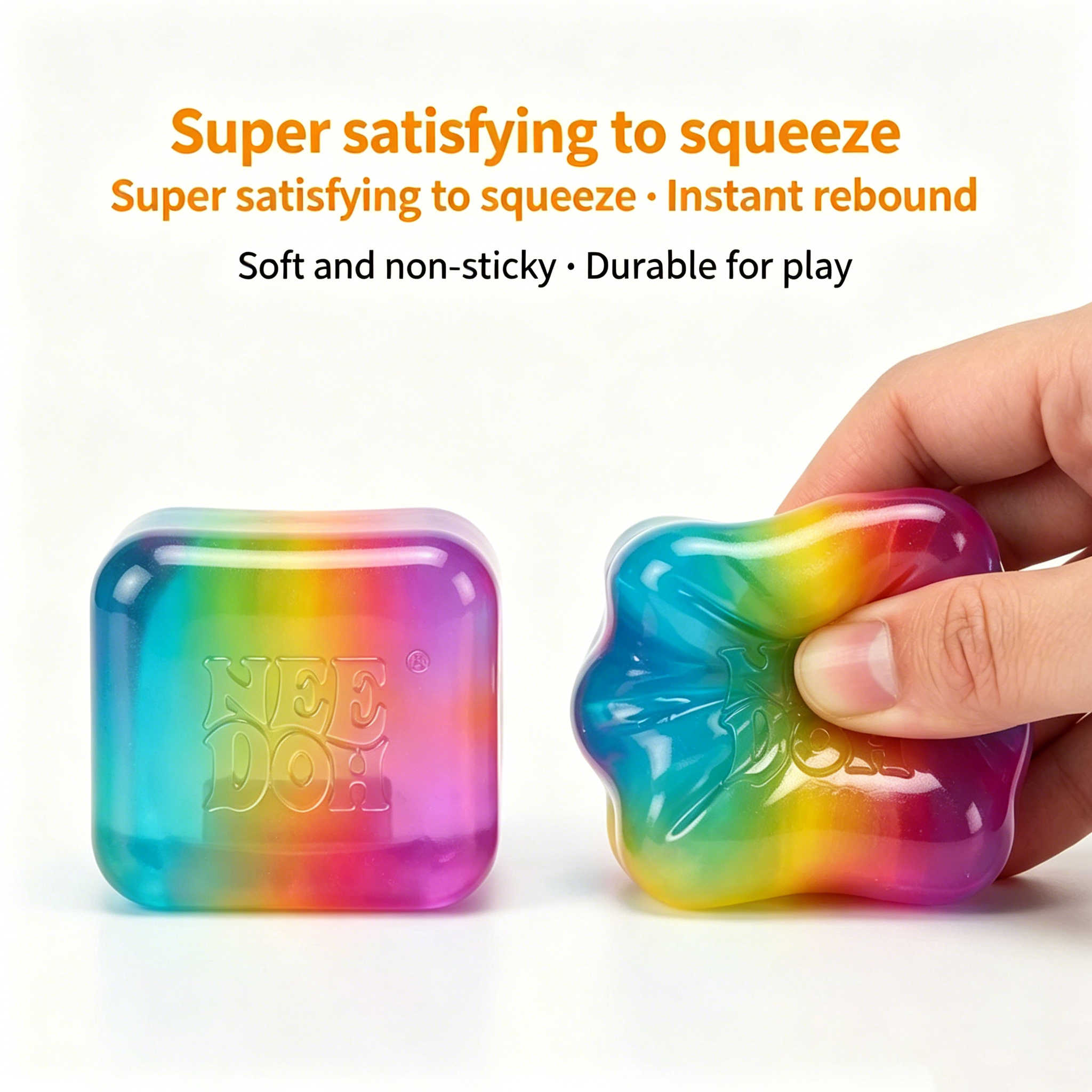 Schylling NeeDoh Rainbow Cube  – обзор и цена Fidget Cube Original